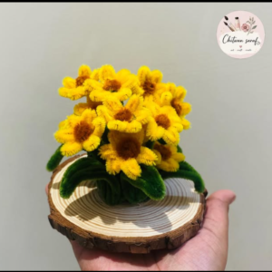 Sunshine Yellow Sunflower Potted Desk Plant